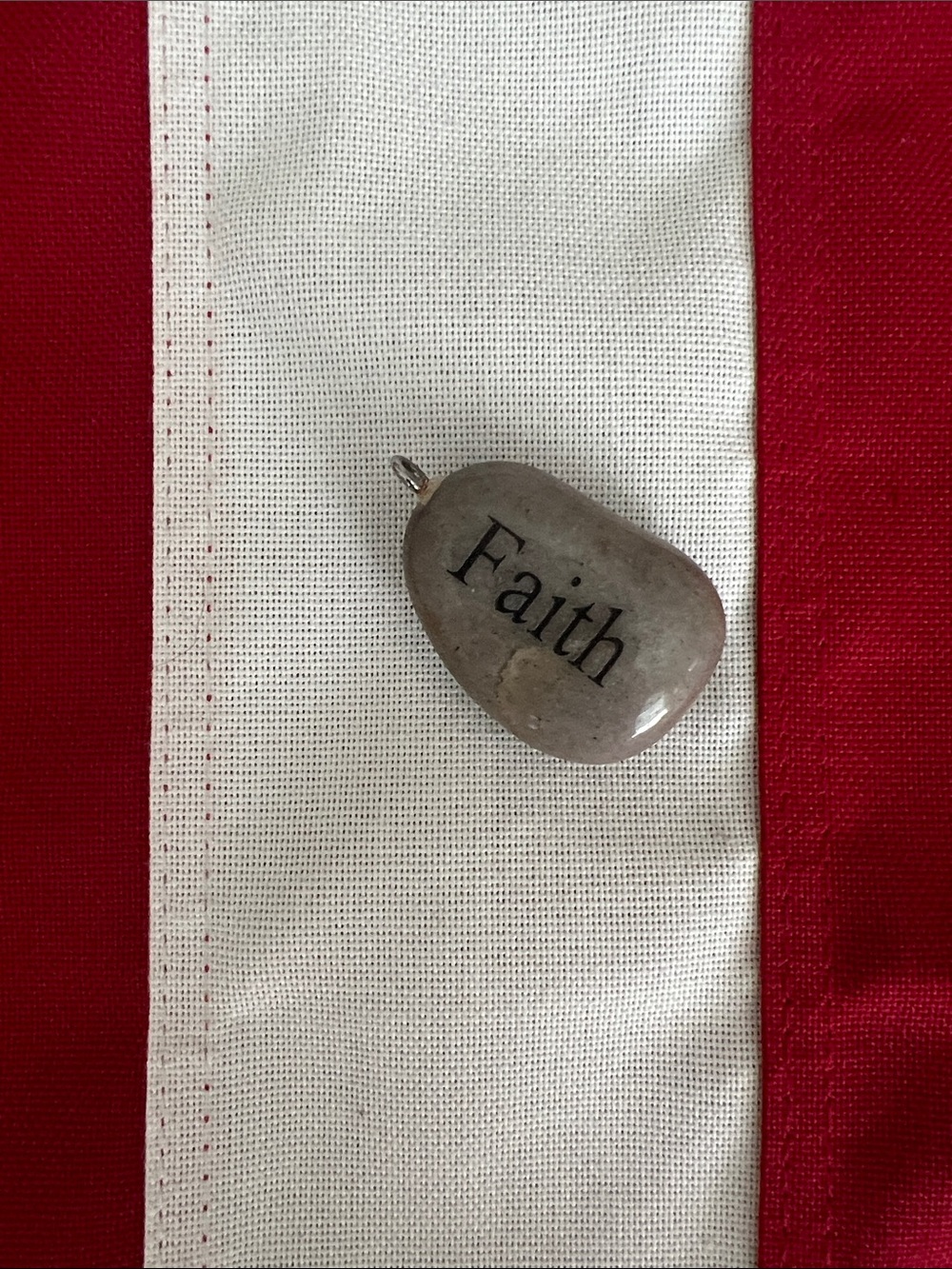 Faith stone pendant